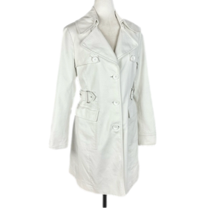 Le Chateau white trench coat